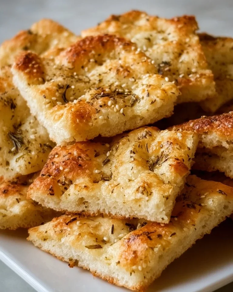 Homemade sourdough discard crackers on a wooden board.