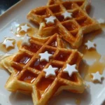 Delicious homemade Star Waffles served with fresh toppings