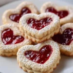 Delicious Sweet Heart Jam Cookies filled with fruit jam