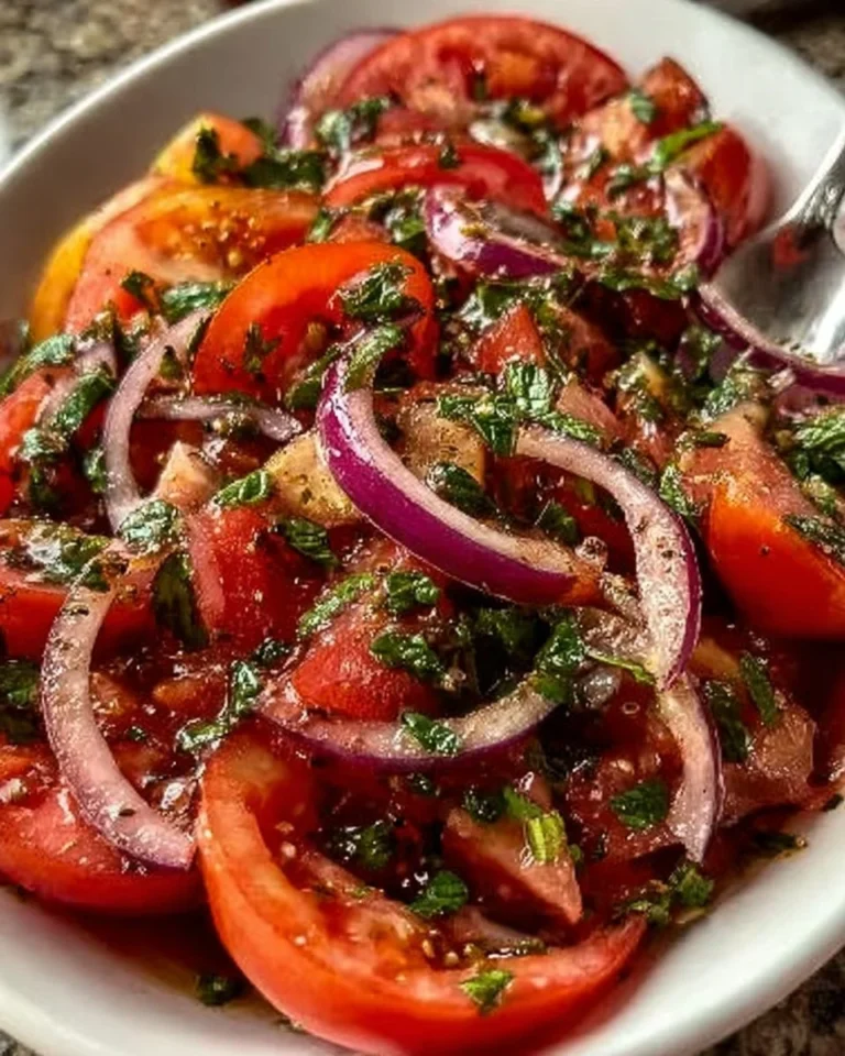 Fresh Tomato Onion Salad with vibrant ingredients