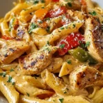 Delicious Cajun Chicken Pasta with creamy sauce and spices