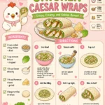 Delicious Chicken Caesar Wraps with fresh ingredients and creamy dressing.