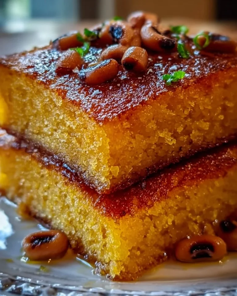 Delicious cornbread served with black eyed peas in a rustic bowl