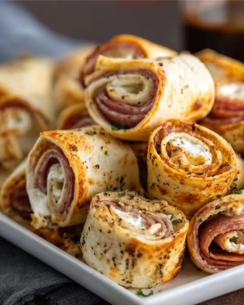 Delicious cream cheese tortilla bites served on a platter
