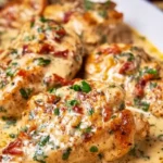 Delicious Crock Pot Marry Me Chicken served with creamy sauce and herbs
