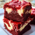 Delicious easy red velvet cheesecake brownies topped with cream cheese frosting.