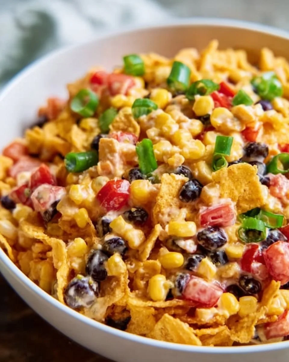 Delicious Frito Corn Salad with fresh ingredients and Fritos
