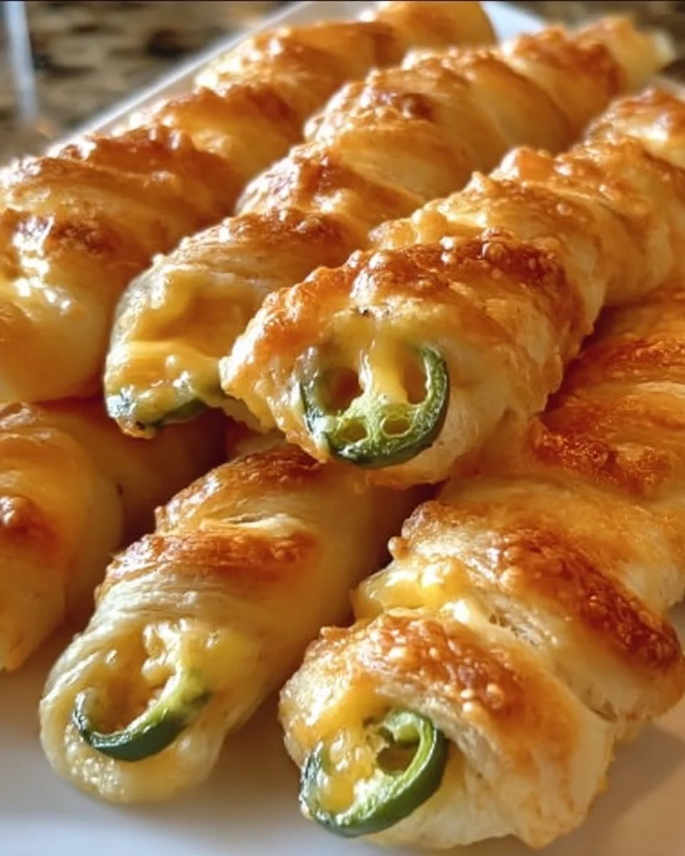 Irresistibly spicy jalapeno popper twists served on a platter