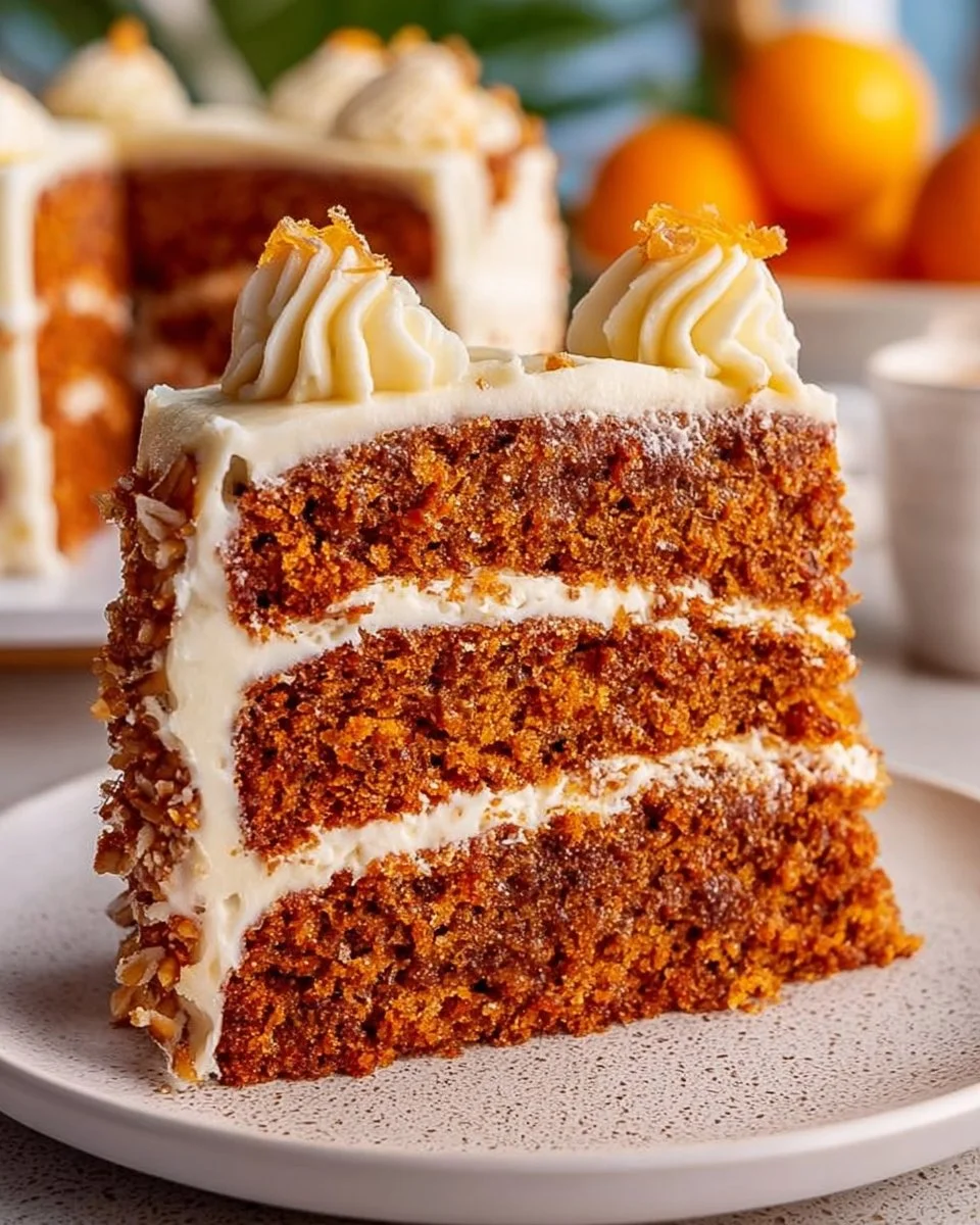 Moist spice cake with cream cheese frosting garnished with spices