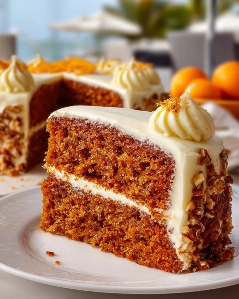 Moist Spice Cake with Cream Cheese Frosting on a decorative plate