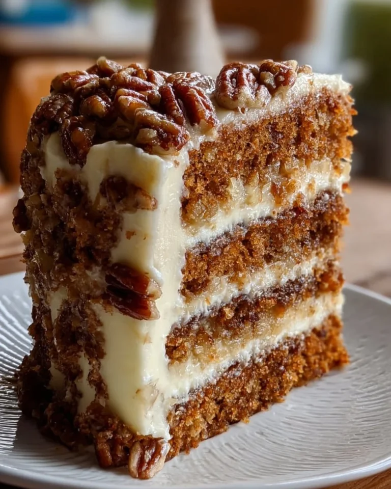 Old-fashioned hummingbird cake topped with cream cheese frosting