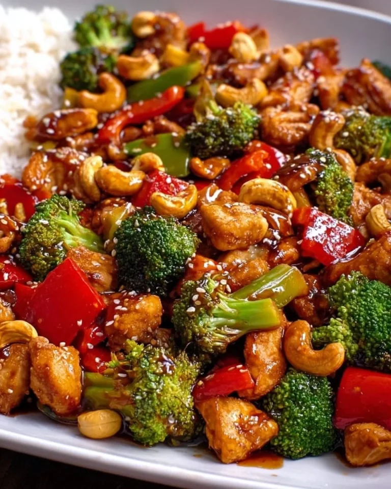 Delicious Sheet Pan Cashew Chicken with vibrant vegetables on a baking tray