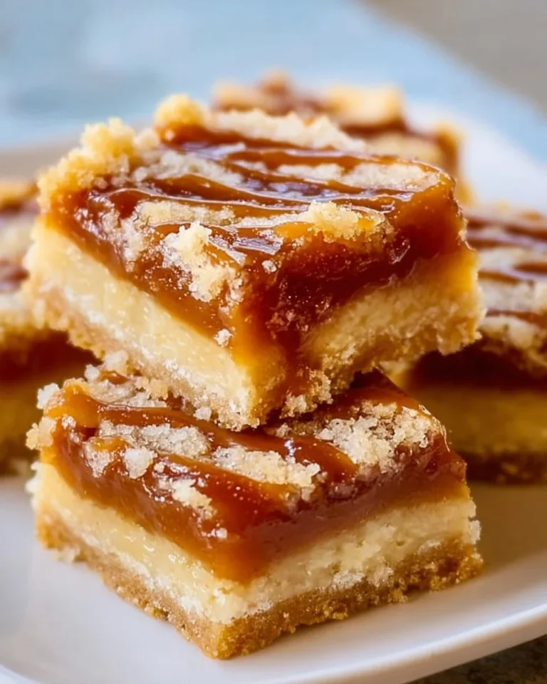 Delicious Shortbread Caramel Bars drizzled with chocolate