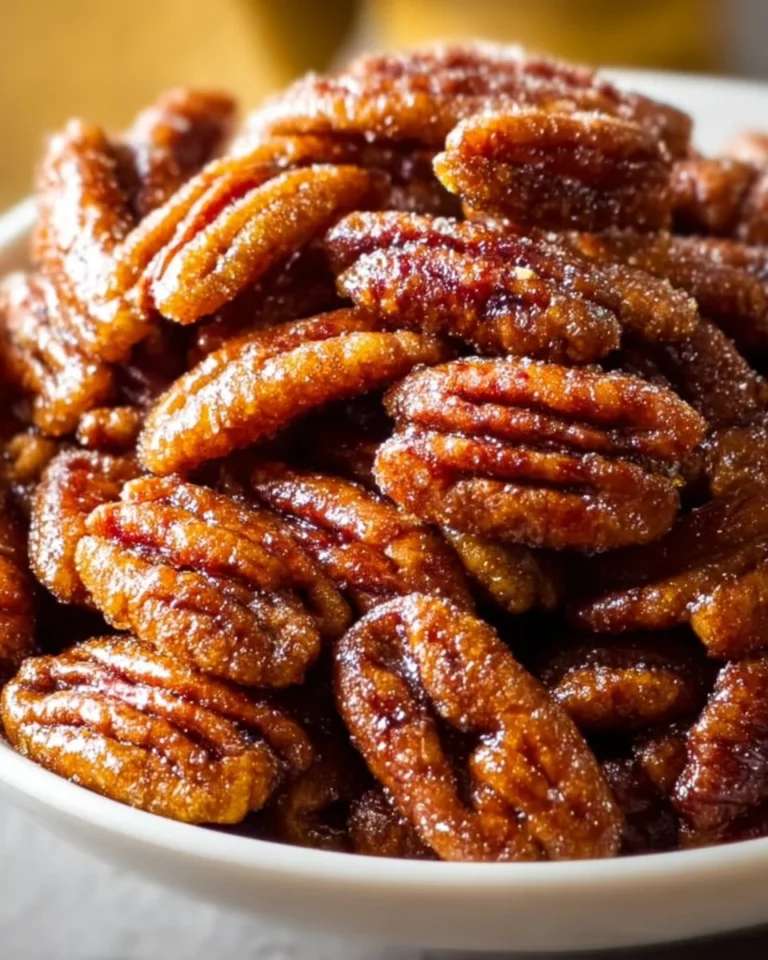 Bowl of Southern Church Lady Pecans, a popular Southern dessert treat.