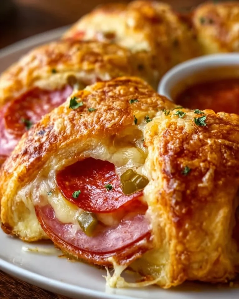 Spicy Italian Crescent Ring: A delicious crescent pastry filled with spices and Italian flavors