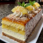 Piña Colada Cheesecake with Pineapple Coconut Cream Layers – Tropical, Creamy & Pure Island Bliss!