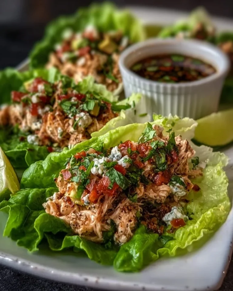 Easy keto chicken lettuce wraps with fresh ingredients
