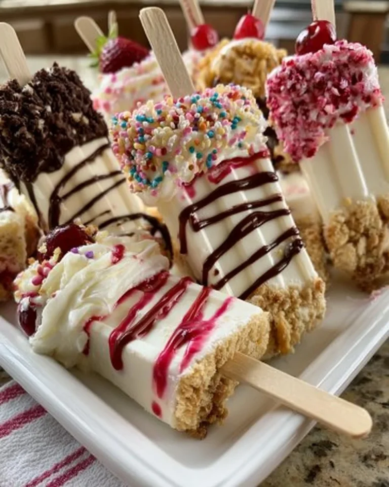 Frozen cheesecake pops, a delightful and refreshing dessert treat on a stick