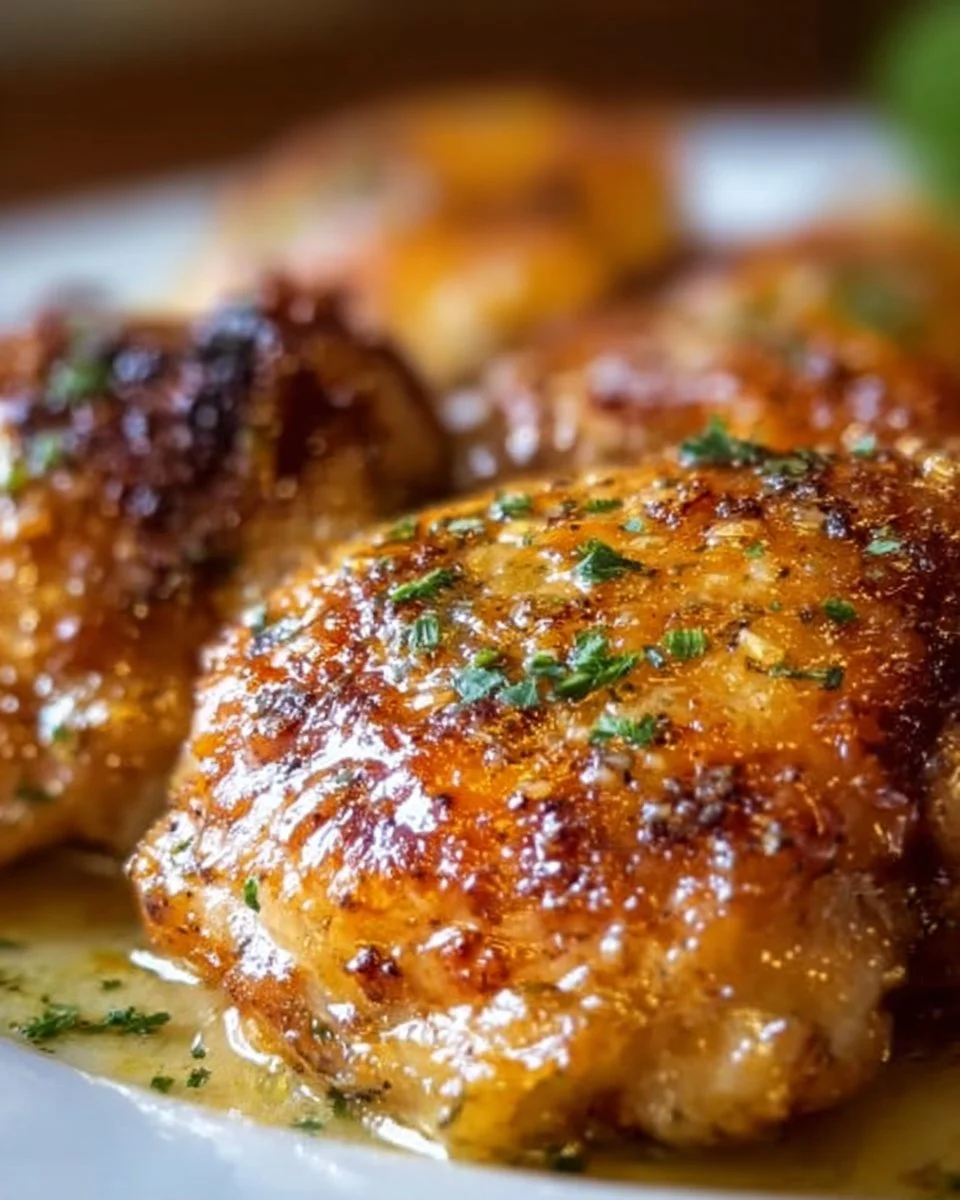 Delicious ranch chicken thighs seasoned to perfection on a plate.