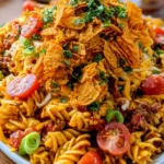 Dorito Taco Pasta Salad – Bold, Cheesy & Packed with Taco Flavor!