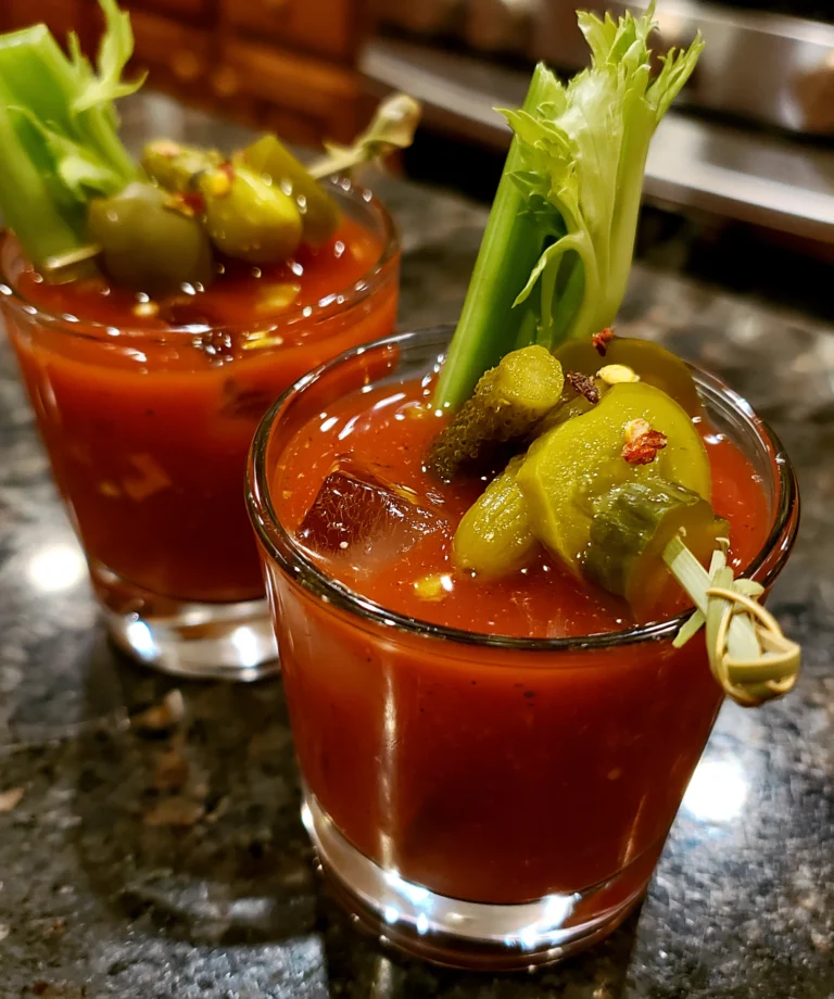 Pickle Bloody Mary Shots