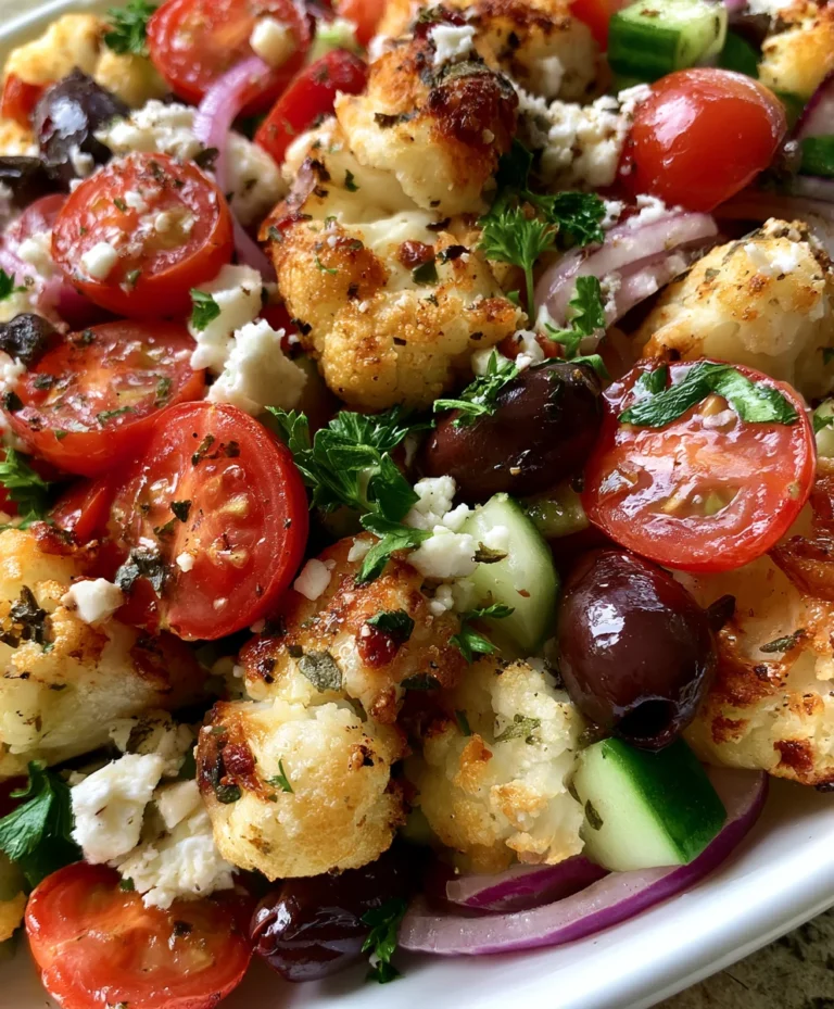 Mediterranean Marinated Cauliflower Salad