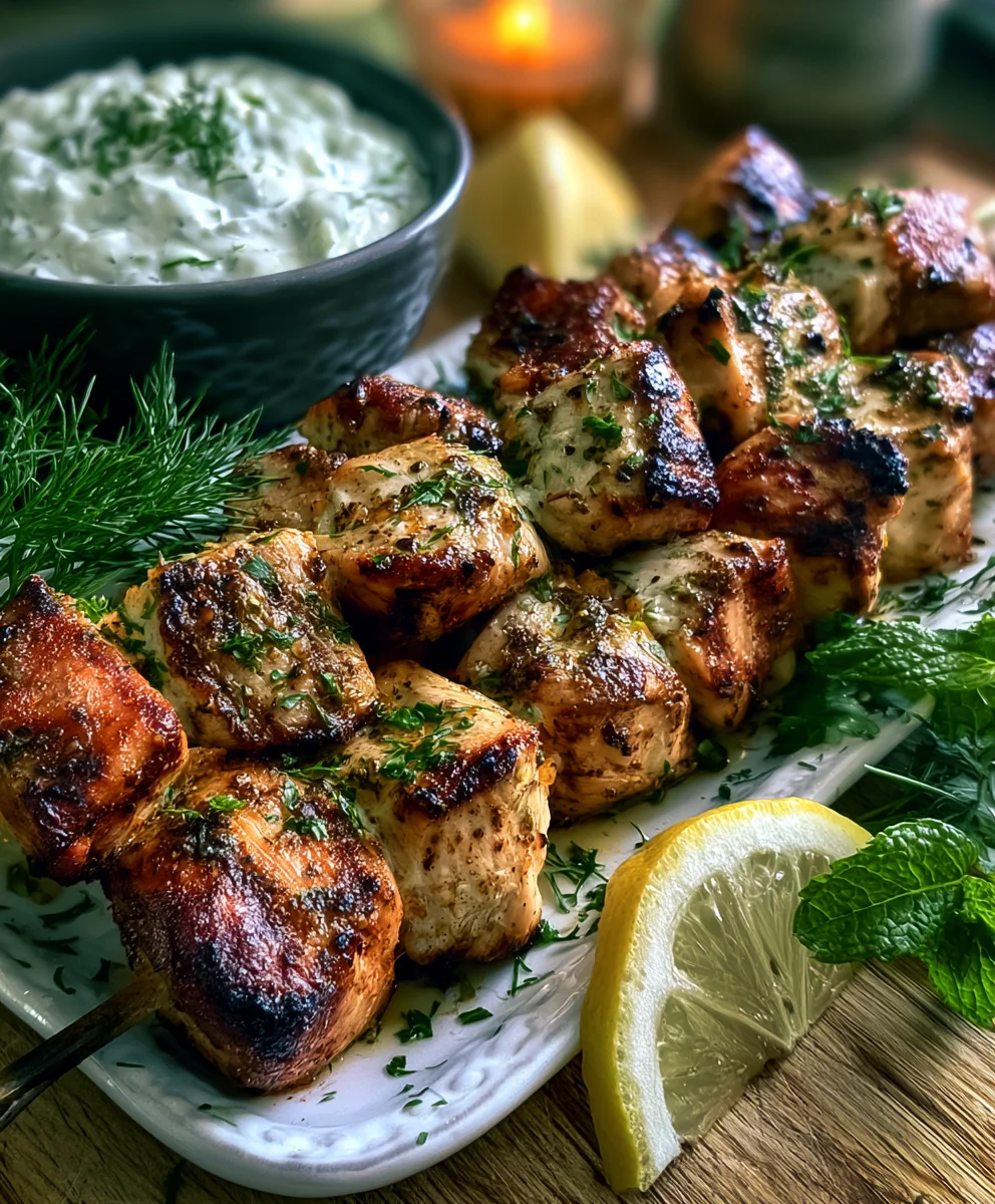 Greek Chicken Kabobs