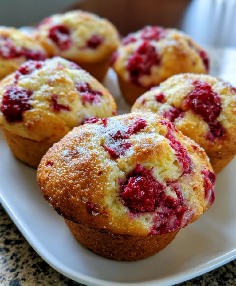 Greek Yogurt Raspberry Muffins