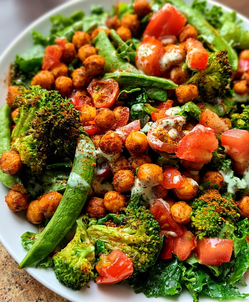 Smoky Roasted Chickpea Salad with Buttermilk Chive Dressing