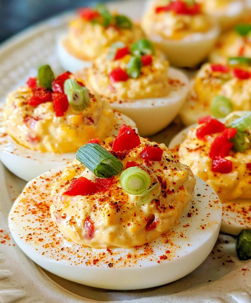 Pimento Cheese Deviled Eggs