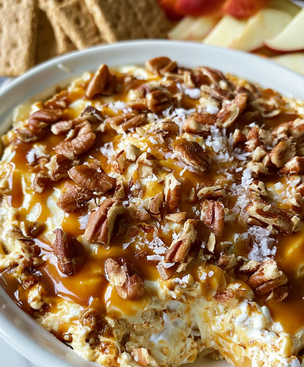Salted Caramel Pecan Cheesecake Dip