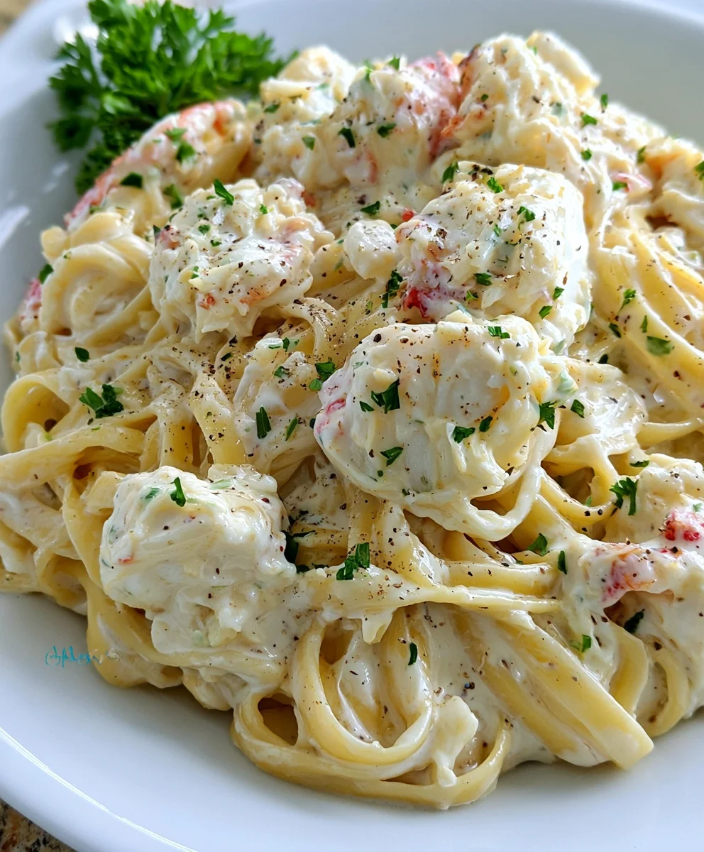 Crab Fettuccine Alfredo