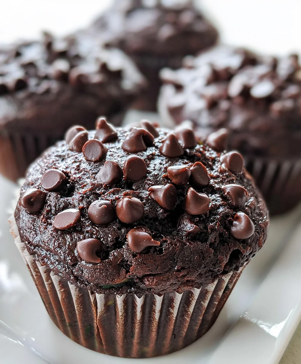 Triple Chocolate Zucchini Muffins