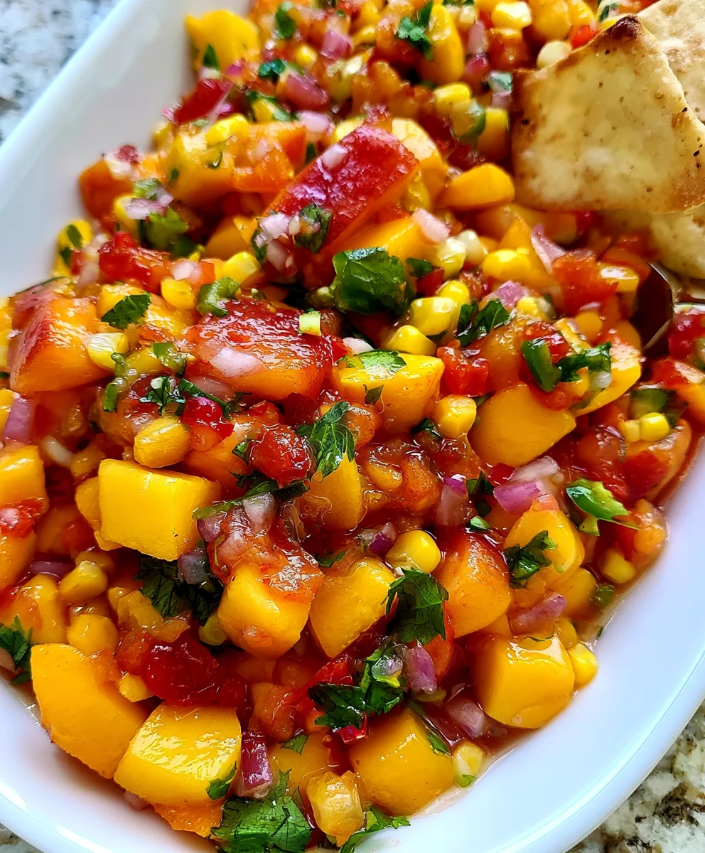 The Best Peach Mango Salsa