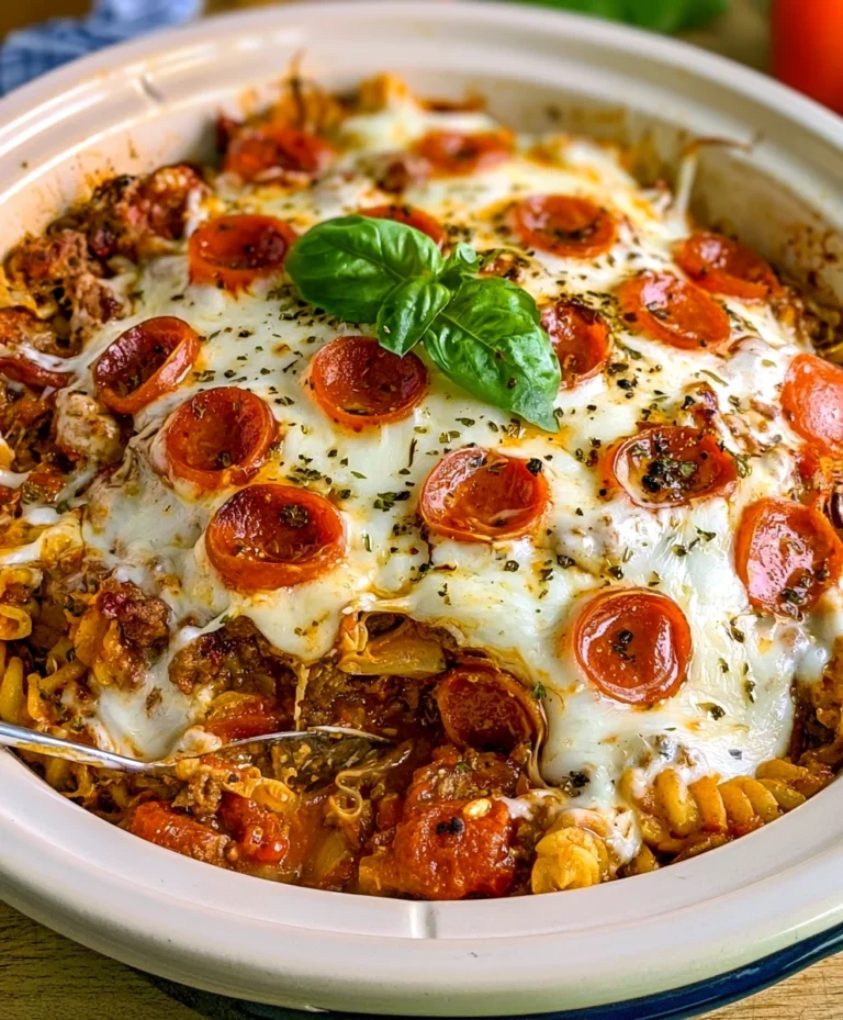Crockpot Pizza Casserole