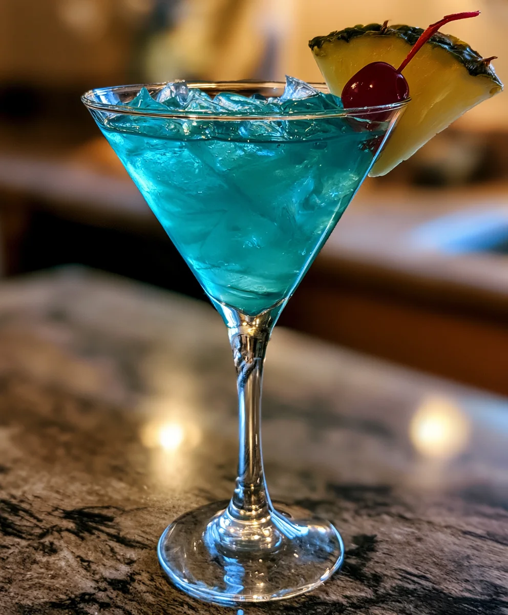Blue Pineapple Martini